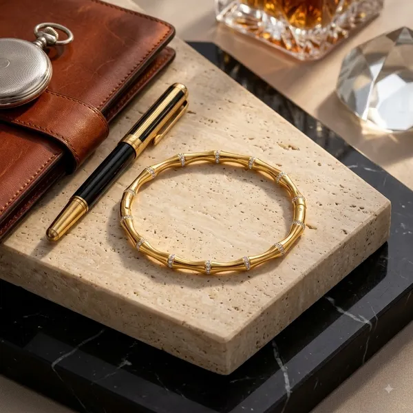 Gold_Steel_Segmented_Tubular_Bangle_Bracelet_For_Women
