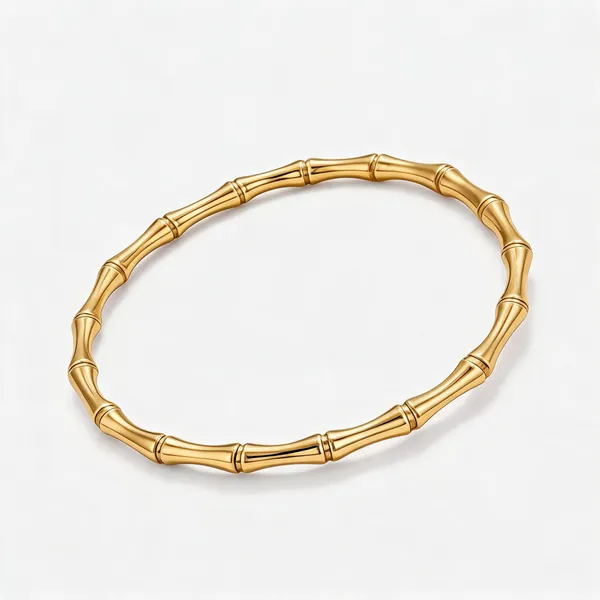 Gold_Tone_Bamboo_Design_Bangle_for_Women