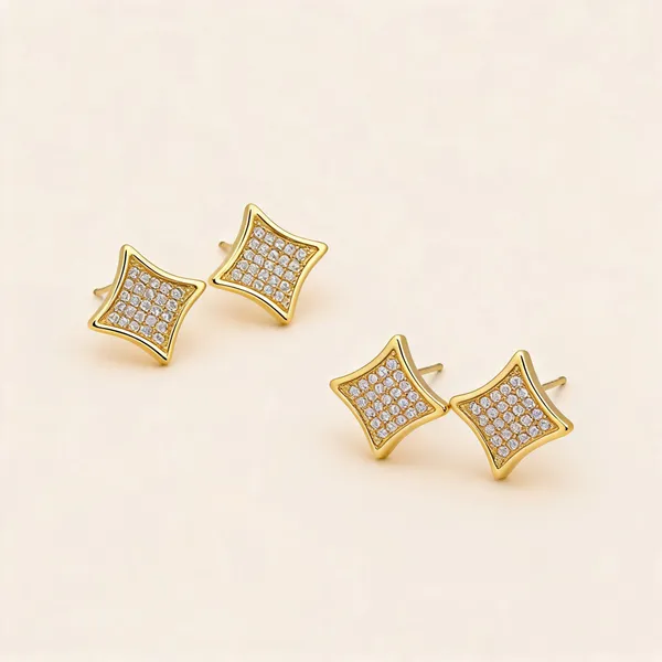 Gold-Toned_Square_Stud_Earrings_for_Women