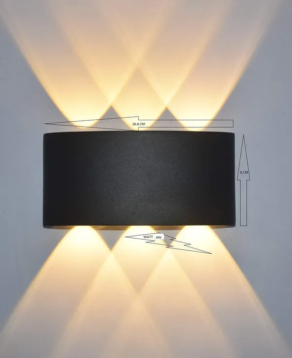 SWIATLO_Curvy_Up_Down_6_Watt_Yellow_Light_Led_Lamp_for_Wall/Led_Wall_Light/Led_Wall_Lamp/Led_Wall_Scone_to_décor_your_Home/Living_Room/Bedroom/Office/Dining/Cafe/Restaurants