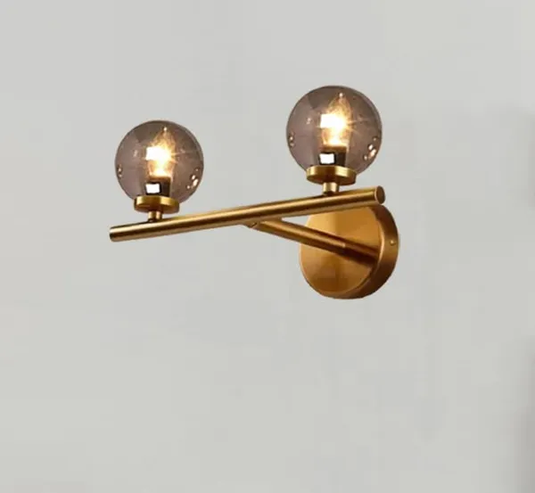 SWIATLO_Double_Black_Doom_at_180_Direction_Wall_Sconces,_Bedside_Wall_Lamp_Wall_Light_with_Classy_Head_Black_Shade_for_Living_Room_Bedroom_Resturant_Dinning_Room_BarCafe_etc_(WITH_BULB)