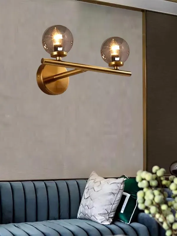 SWIATLO_Double_Black_Doom_at_180_Direction_Wall_Sconces,_Bedside_Wall_Lamp_Wall_Light_with_Classy_Head_Black_Shade_for_Living_Room_Bedroom_Resturant_Dinning_Room_BarCafe_etc_(WITH_BULB)