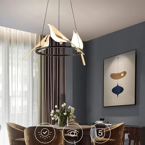 SWIATLO_Three_Golden_Bird_3_Color_LED_Pendant_Lamp_for_Dinning_Table/Bedroom/Living_Room_Led_Hanging_Lamp_for_Drying_Room_Led_Ceiling_Lamp_Hanging_Light_Jhoomer_Chandelier_for_Home/Cafe/Restaurant/Bar
