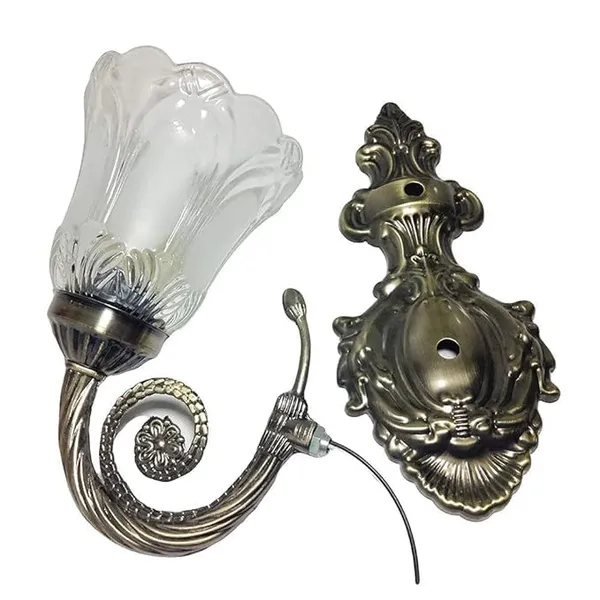 SWIATLO_Wall_Light/Wall_Lamp/Wall_Sconces_for_Living_Room_Wall_Lamp_for_Bedroom_Wall_Light_to_Décor_Home/Office/Dining/Cafe/Restaurants,_Antique_Traditional,_Black_Antique_(WITH_BULB)