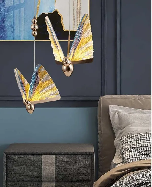 SWIATLO_Led_Paradise_Butterfly_LED_Pendant_Lamp_for_Dinning_Table/Bedroom/Living_Room_Hanging_Lamp_for_Drying_Room_Ceiling_Lamp_Hanging_Pendant_Light_for_Home/Cafe/Restaurant/Bar,_Pack_of_3