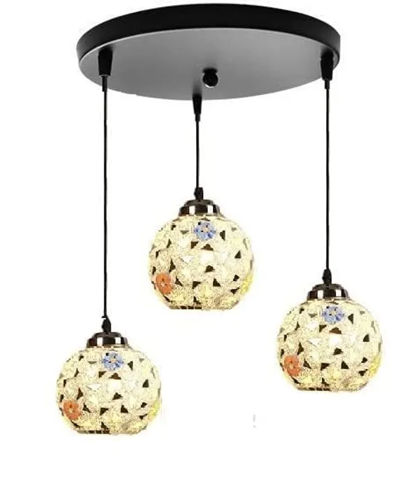 SWIATLO_Open_Globe_Robin_Round_Cluster_Hanging_Lamp_for_Living_Room,_Chandelier_for_Bedroom,_Three_Pendant_Lamp_for_Dinning_Table,_Ceiling_Lamp_for_Home,_Hotel,_Office,_Resturent_etc_(with_Bulb)