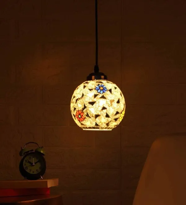 SWIATLO_Open_Globe_Robin_Decorative_Hanging_Lamp_for_Bedroom/Pendant_Lamp_for_Living_Room/Ceiling_Pendant_Lamp/Hanging_Pendant_Light_for_Bedroom/Office/Dining/Cafe/Restaurants_(Pack_of_2,_with_Bulb)