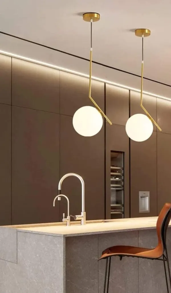 SWIATLO_Modern_Seven_Star_Gold_KIN-8008_HANGING_Lamp/Pendant_Lamp/Ceiling_Light_to_Décor_Home/Living_Room/Bedroom/Office/Dining/Cafe/Restaurants,_(Pack_of_1,_WITH_BULB)