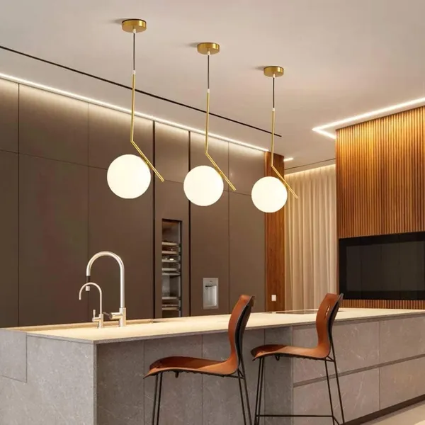 SWIATLO_Modern_Seven_Star_Gold_KIN-8008_HANGING_Lamp/Pendant_Lamp/Ceiling_Light_to_Décor_Home/Living_Room/Bedroom/Office/Dining/Cafe/Restaurants,_(Pack_Of_2,_WITH_BULB)