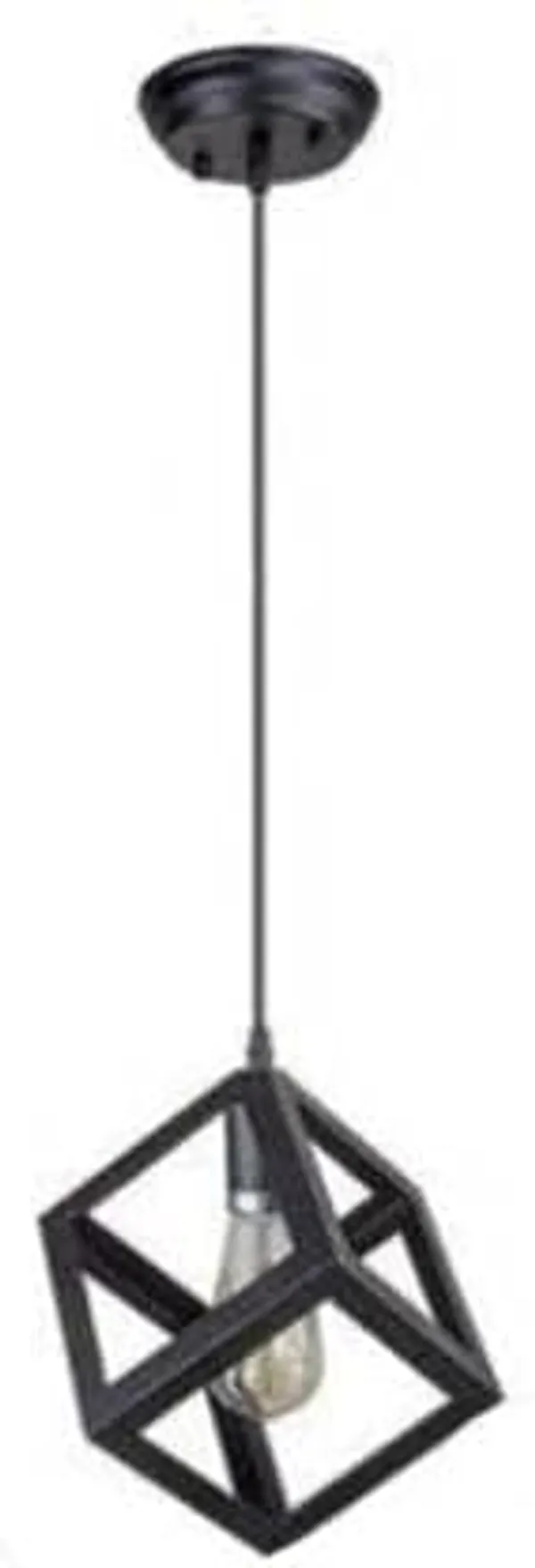 SWIATLO_Decorative_Hanging_Lamp/Pendant_Lamp/Ceiling_Light_to_Décor_Home/Living_Room/Bedroom/Office/Dining/Cafe/Restaurants,_Cube_Shape_Design,_Black_(Pack_of_1,_With_Bulb)