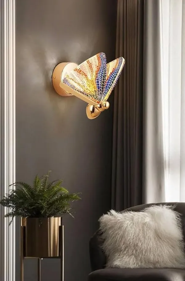 SWIATLO_Rainbow_Butterfly_Led_Wall_Light_for_Living_Room,_Modern_Style_Led_Wall_Lamps_for_Bedroom,_Led_Wall_Lights_for_Home_Decoration,_Led_Wall_Scone_for_resturant/Cafe/Hotels/Bar_etc.