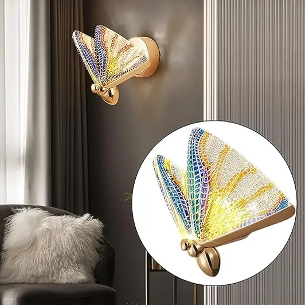 SWIATLO_Rainbow_Butterfly_Led_Wall_Light_for_Living_Room,_Modern_Style_Led_Wall_Lamps_for_Bedroom,_Led_Wall_Lights_for_Home_Decoration,_Led_Wall_Scone_for_resturant/Cafe/Hotels/Bar_etc.