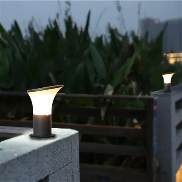 SWIATLO_Grey_and_Milky_Oppo_Classic_Lamp/Gate_Light/_Outdoor_Lamp/Outdoor_Light/Pillar_Light_at_entrance_Outdoor_Home,_Restaurant,_Office,_etc._(Pack_of_1,_WITH_BULB)