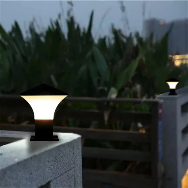 SWIATLO_Black_and_Milky_Fantom_Classic_Lamp/Gate_Light/Outdoor_Lamp/Outdoor_Light/Pillar_Light_at_entrance_Outdoor_Home,_Restaurant,_Office,etc._(Pack_of_2,_WITH_BULB)