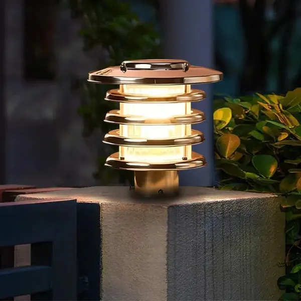 SWIATLO_Silver_and_Clear_Classic_Magic_Design_Pole_Lamp/Gate_Light/_Outdoor_Lamp/Outdoor_Light/Pillar_Light_at_entrance_Outdoor_Home,_Office,_Restaurant_etc._(Pack_of_1,_with_bulb)