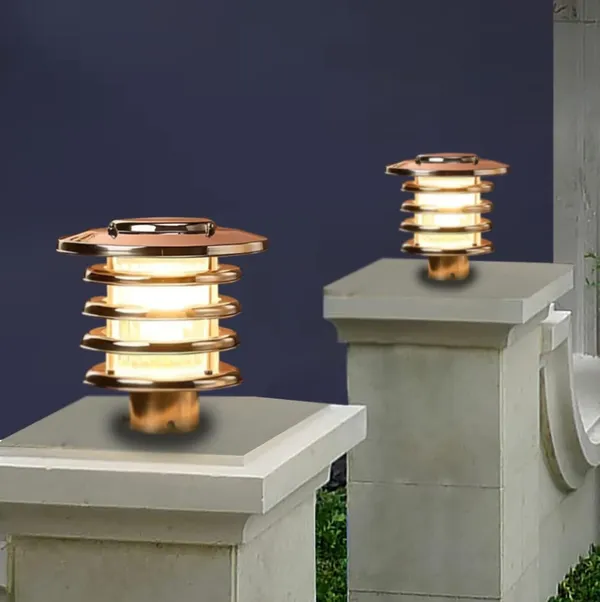 SWIATLO_Silver_and_Clear_Classic_Magic_Design_Pole_Lamp/Gate_Light/_Outdoor_Lamp/Outdoor_Light/Pillar_Light_at_entrance_Outdoor_Home,_Office,_Restaurant_etc._(Pack_of_2,_WITH_BULB)