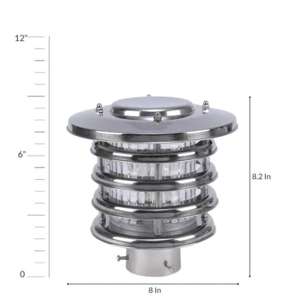 SWIATLO_Silver_and_Clear_Classic_Magic_Design_Pole_Lamp/Gate_Light/_Outdoor_Lamp/Outdoor_Light/Pillar_Light_at_entrance_Outdoor_Home,_Office,_Restaurant_etc._(Pack_of_2,_WITH_BULB)