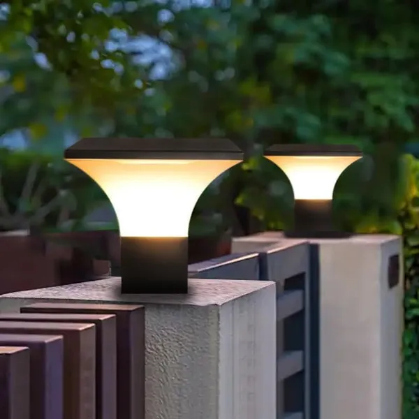 SWIATLO_Grey_and_Milky_Classic_Duplex_Design_Pole_Lamp/Gate_Light/_Outdoor_Lamp/Outdoor_Light/Pillar_Light_at_entrance_Outdoor_Home,_Office,_Restaurant_etc._(Pack_of_2,_WITH_BULB)