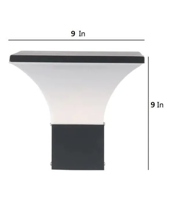 SWIATLO_Grey_and_Milky_Classic_Duplex_Design_Pole_Lamp/Gate_Light/_Outdoor_Lamp/Outdoor_Light/Pillar_Light_at_entrance_Outdoor_Home,_Office,_Restaurant_etc._(Pack_of_2,_WITH_BULB)