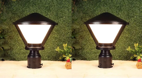SWIATLO_Black_Treepad_Modern_Shape_Pole_Lamp/Gate_Light/_Outdoor_Lamp/Outdoor_Light/Pillar_Light_for_Outdoor_Home_(Pack_of_1,_WITH_BULB)