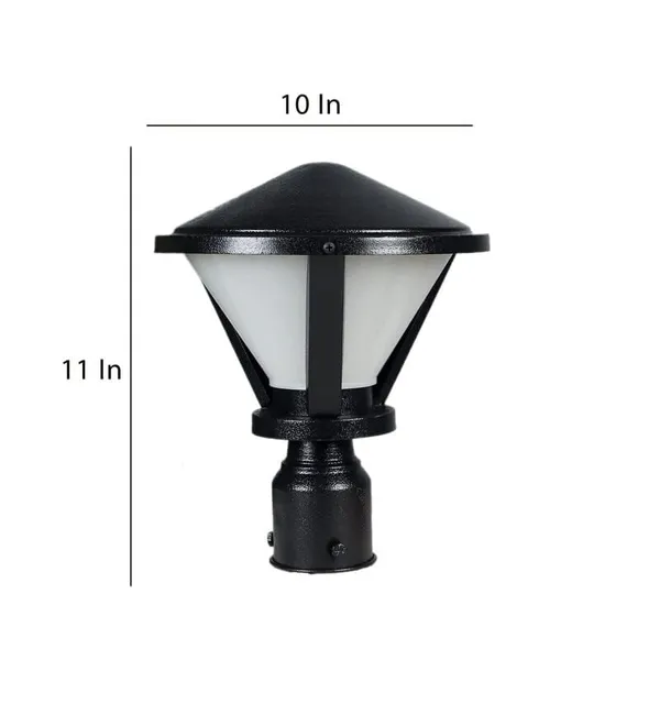 SWIATLO_Black_Treepad_Modern_Shape_Pole_Lamp/Gate_Light/_Outdoor_Lamp/Outdoor_Light/Pillar_Light_for_Outdoor_Home_(Pack_of_1,_WITH_BULB)
