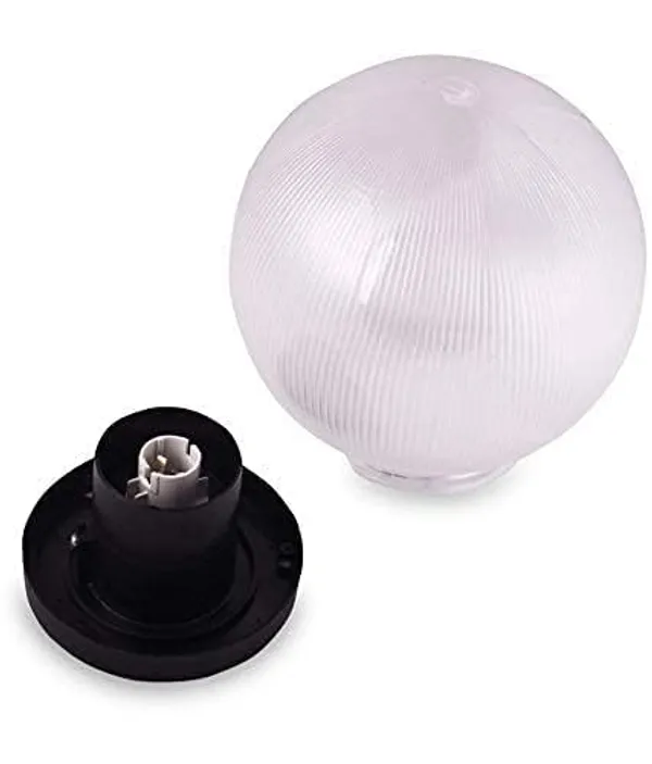SWIATLO_Modern_Shape_Pole_Lamp/Gate_Light/Outdoor_Lamp/Outdoor_Light/Pillar_Light_for_Outdoor_Home,_Sun_Shape,_Clear,_(Pack_of_2,_WITH_BULB)