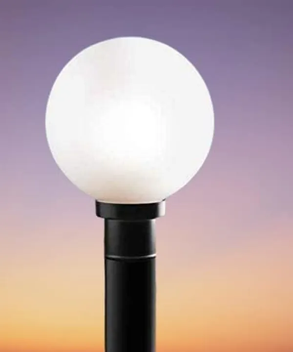 SWIATLO_Modern_Shape_Pole_Lamp/Gate_Light/Outdoor_Lamp/Outdoor_Light/Pillar_Light_for_Outdoor_Home,_Sun_Shape,_Milky_(Pack_of_2,_WITH_BULB)