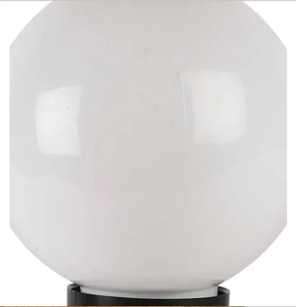 SWIATLO_Modern_Shape_Pole_Lamp/Gate_Light/_Outdoor_Lamp/Outdoor_Light/Pillar_Light_for_Outdoor_Home,_Doom_Shape,_Milky_(Pack_of_2,_with_bulb)