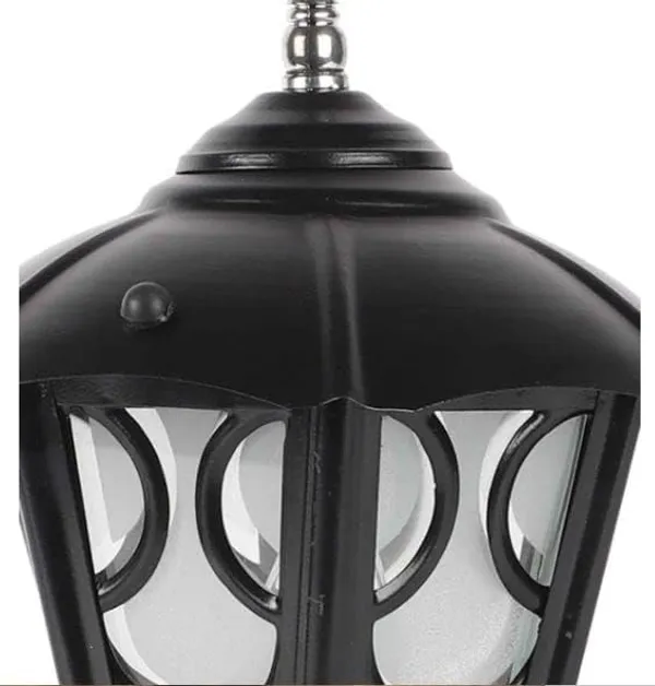 SWIATLO_Modern_Shape_Pole_Lamp/Gate_Light/_Outdoor_Lamp/Outdoor_Light/Pillar_Light_for_Outdoor_Home,_Umbrella_Design,_Black_and_Clear_(Pack_of_1,_WITH_BULB)