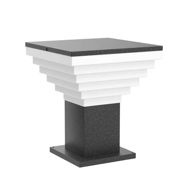 SWIATLO_Modern_Shape_Pole_Lamp/Gate_Light/_Outdoor_Lamp/Outdoor_Light/Pillar_Light_for_Outdoor_Home,_Down-stair_Design,_Black_(Pack_of_2,_WITH_BULB)