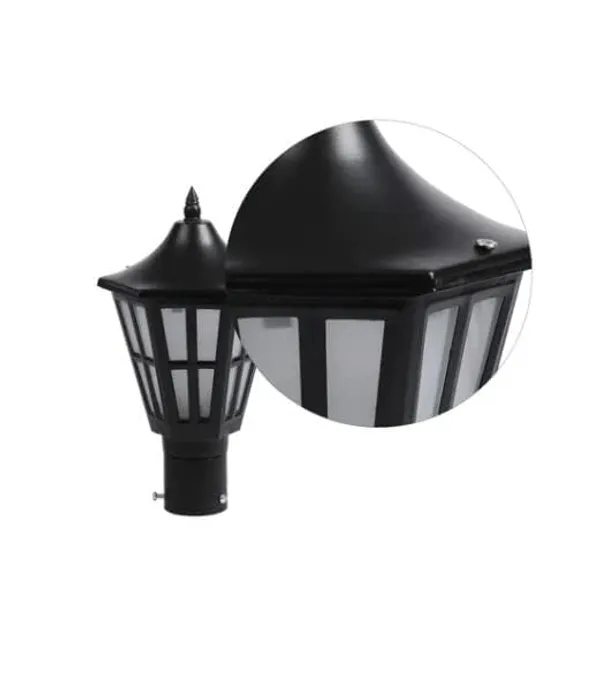 SWIATLO_Modern_Shape_Pole_Lamp/Gate_Light/_Outdoor_Lamp/Outdoor_Light/Pillar_Light_for_Outdoor_Home,_Traditional_Design,_Black_and_Clear_(Pack_of_2,_WITH_BULB)