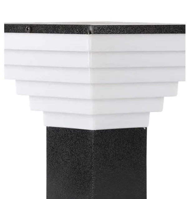 SWIATLO_Modern_Shape_Pole_Lamp/Gate_Light/_Outdoor_Lamp/Outdoor_Light/Pillar_Light_for_Outdoor_Home,_Down-stair_Design,_Black_(Pack_of_1,_WITH_BULB)