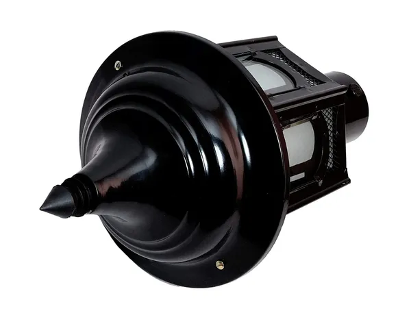SWIATLO_Modern_Shape_Pole_Lamp/Gate_Light/_Outdoor_Lamp/Outdoor_Light/Pillar_Light_for_Outdoor_Home,_Oval_Design,_Black_and_Clear_(Pack_of_2,_WITH_BULB)