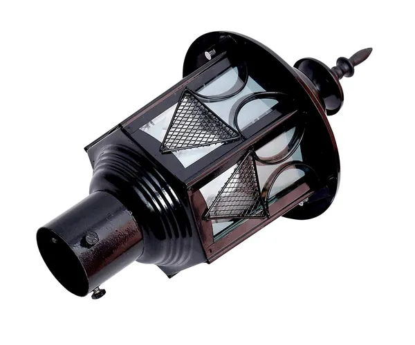 SWIATLO_Modern_Shape_Pole_Lamp/Gate_Light/_Outdoor_Lamp/Outdoor_Light/Pillar_Light_for_Outdoor_Home,_Metro_Design,_Black_and_Clear_(Pack_of_1,_WITH_BULB)