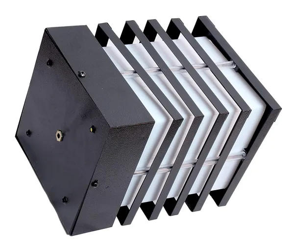 SWIATLO_Modern_Shape_Pole_Lamp/Gate_Light/_Outdoor_Lamp/Outdoor_Light/Pillar_Light_for_Outdoor_Home,_Modern_Shape,_Black_and_Milky_(Pack_of_1,_WITH_BULB)