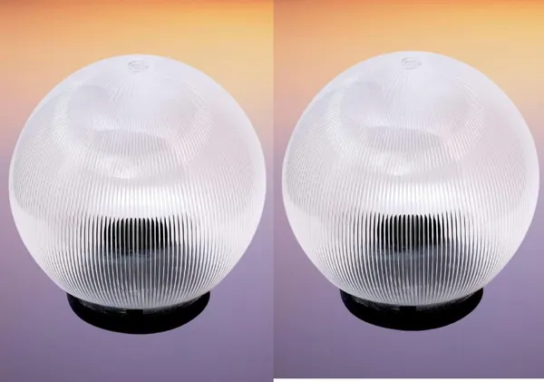 SWIATLO_Modern_Shape_Pole_Lamp/Gate_Light/_Outdoor_Lamp/Outdoor_Light/Pillar_Light_for_Outdoor_Home,_Globe_Shape,_Clear_(Pack_of_1,_with_bulb)