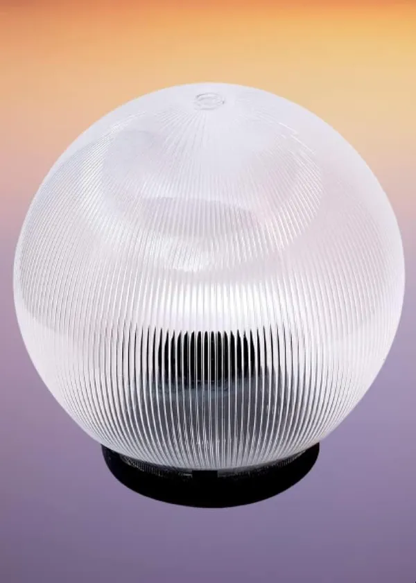 SWIATLO_Modern_Shape_Pole_Lamp/Gate_Light/_Outdoor_Lamp/Outdoor_Light/Pillar_Light_for_Outdoor_Home,_Globe_Shape,_Clear_(Pack_of_1,_with_bulb)