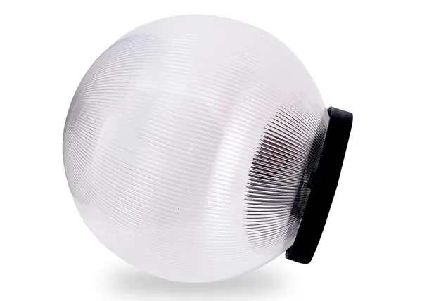 SWIATLO_Modern_Shape_Pole_Lamp/Gate_Light/_Outdoor_Lamp/Outdoor_Light/Pillar_Light_for_Outdoor_Home,_Globe_Shape,_Clear_(Pack_of_2,_WITH_BULB)