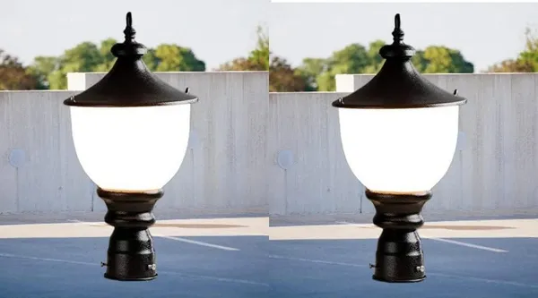 SWIATLO_Modern_Shape_Pole_Lamp/Gate_Light/_Outdoor_Lamp/Outdoor_Light/Pillar_Light_for_Outdoor_Home,_Round_Design,_Modern_Shape_(Pack_of_1,_with_bulb)