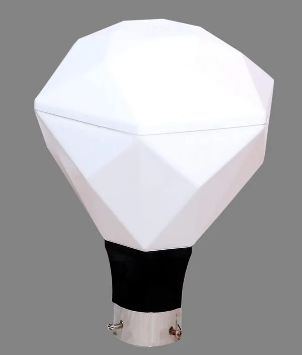 SWIATLO_Modern_Shape_Pole_Lamp/Gate_Light/_Outdoor_Lamp/Outdoor_Light/Pillar_Light_for_Outdoor_Home,_Football_Design,_Milky_(Pack_of_2,_with_bulb)