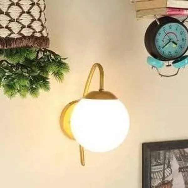 SWIATLO_Tapper_711_Moon_Wall_Light/Wall_Lamp_to_Décor_Home/Living_Room/Bedroom/Office/Dining/Cafe/Restaurants,_Golden_(Pack_of_2,_WITH_BULB)