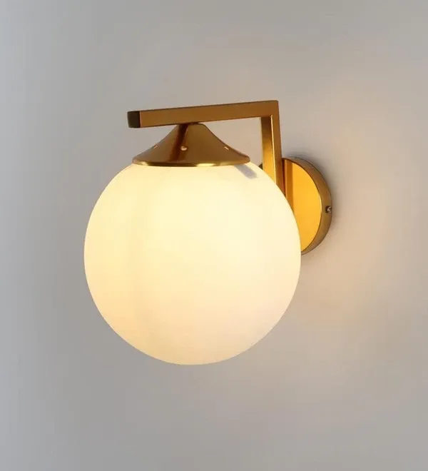 SWIATLO_Golden_Modern_Design_Doom_Wall_Light/Wall_Lamp_to_Décor_Home/Living_Room/Bedroom/Office/Dining/Cafe/Restaurants_(Pack_of_1,_With_Bulb)