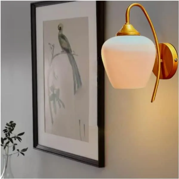 SWIATLO_Nordic_KIN-711_PAANMOOL_GLASS_WALL_Lamp/Wall_Light_to_Décor_Home/Living_Room/Bedroom/Office/Dining/Cafe/Restaurants_(Pack_of_1,_With_Bulb)