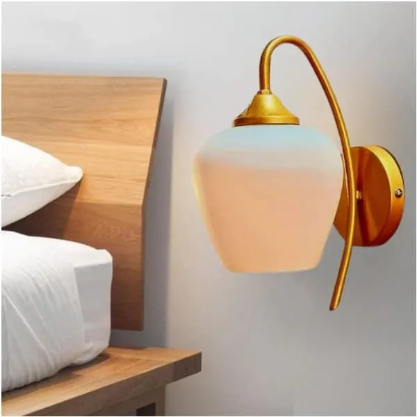 SWIATLO_Nordic_KIN-711_PAANMOOL_GLASS_WALL_Lamp/Wall_Light_to_Décor_Home/Living_Room/Bedroom/Office/Dining/Cafe/Restaurants_(Pack_of_1,_With_Bulb)