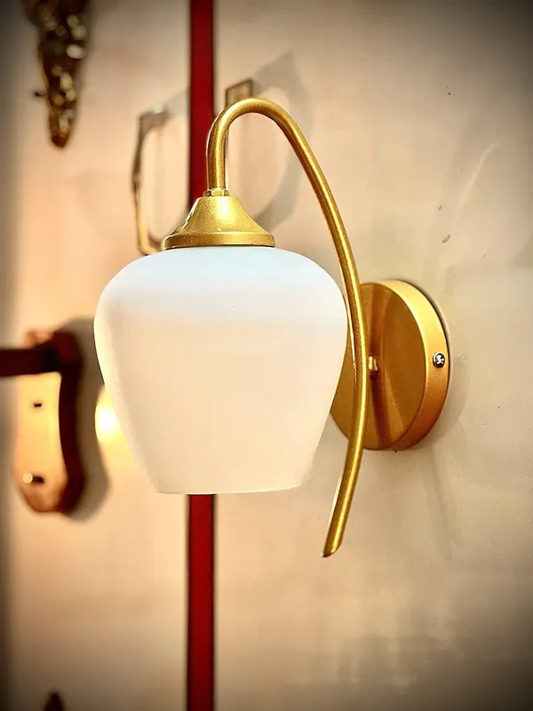 SWIATLO_Nordic_KIN-711_PAANMOOL_GLASS_WALL_Lamp/Wall_Light_to_Décor_Home/Living_Room/Bedroom/Office/Dining/Cafe/Restaurants,_(Pack_of_2,_with_Bulb)