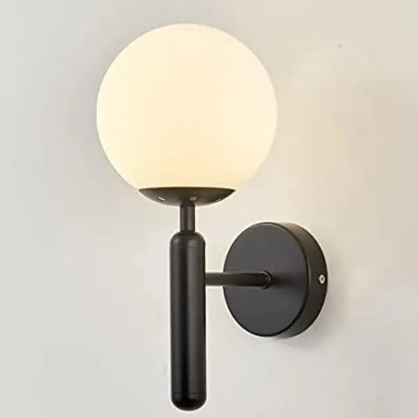 SWIATLO_Nordic_Thumb_8051_Black_Wall_Light/Wall_Lamp_to_Décor_Home/Living_Room/Office/Bedroom/Dining/Cafe/Restaurants_(Pack_of_2,_with_bulb)