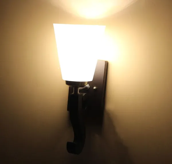 SWIATLO_S_Shape_Bend_Tapper_Wall_Light/Wall_Lamp_to_Décor_Home/Living_Room/Bedroom/Office/Dining/Cafe/Restaurants,_Brown_and_Milky_(Pack_of_1,_with_Bulb)
