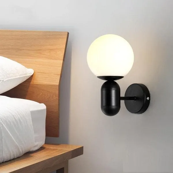 SWIATLO_Matka_Wall_Light/Wall_Lamp_to_Décor_Home/Living_Room/Bedroom/Office/Dining/Cafe/Restaurants,_Black_(Pack_of_1,_with_Bulb)