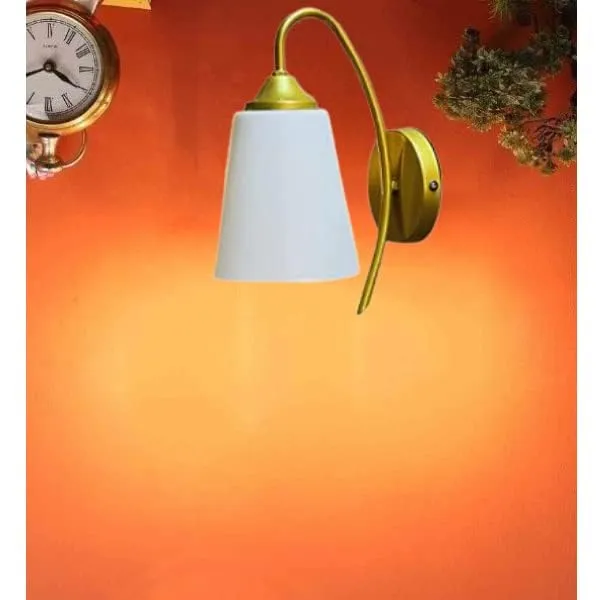 SWIATLO_C_Tapper_Design_Wall_Light/Wall_Lamp_to_Décor_Home/Living_Room/Bedroom/Office/Dining/Cafe/Restaurants,_Gold_(Pack_of_1,_with_Bulb)
