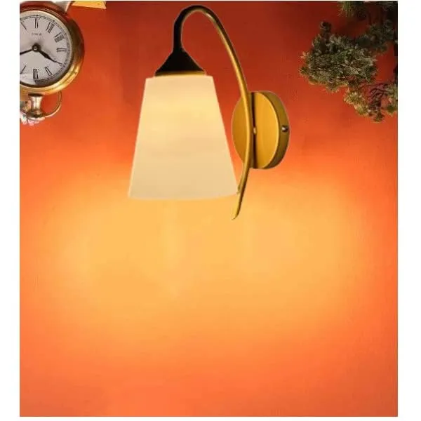 SWIATLO_C_Tapper_Design_Wall_Light/Wall_Lamp_to_Décor_Home/Living_Room/Bedroom/Office/Dining/Cafe/Restaurants,_Gold_(Pack_of_1,_with_Bulb)